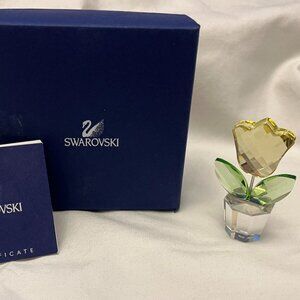 Swarovski Crystal Yellow Tulip Flower in Pot (657110)